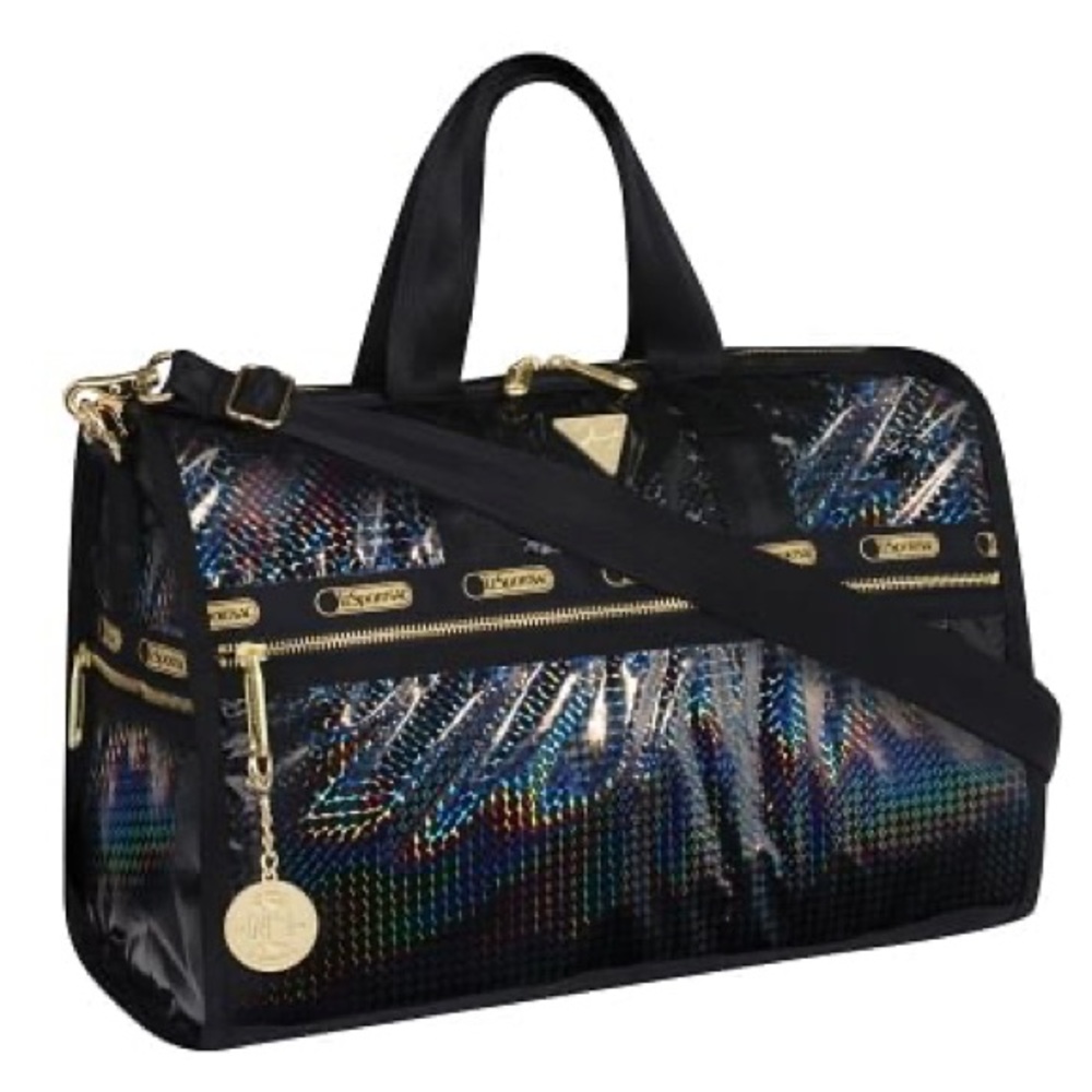 NWOT LeSportSac X Joyrich Medium Hologram Weekender Bag
